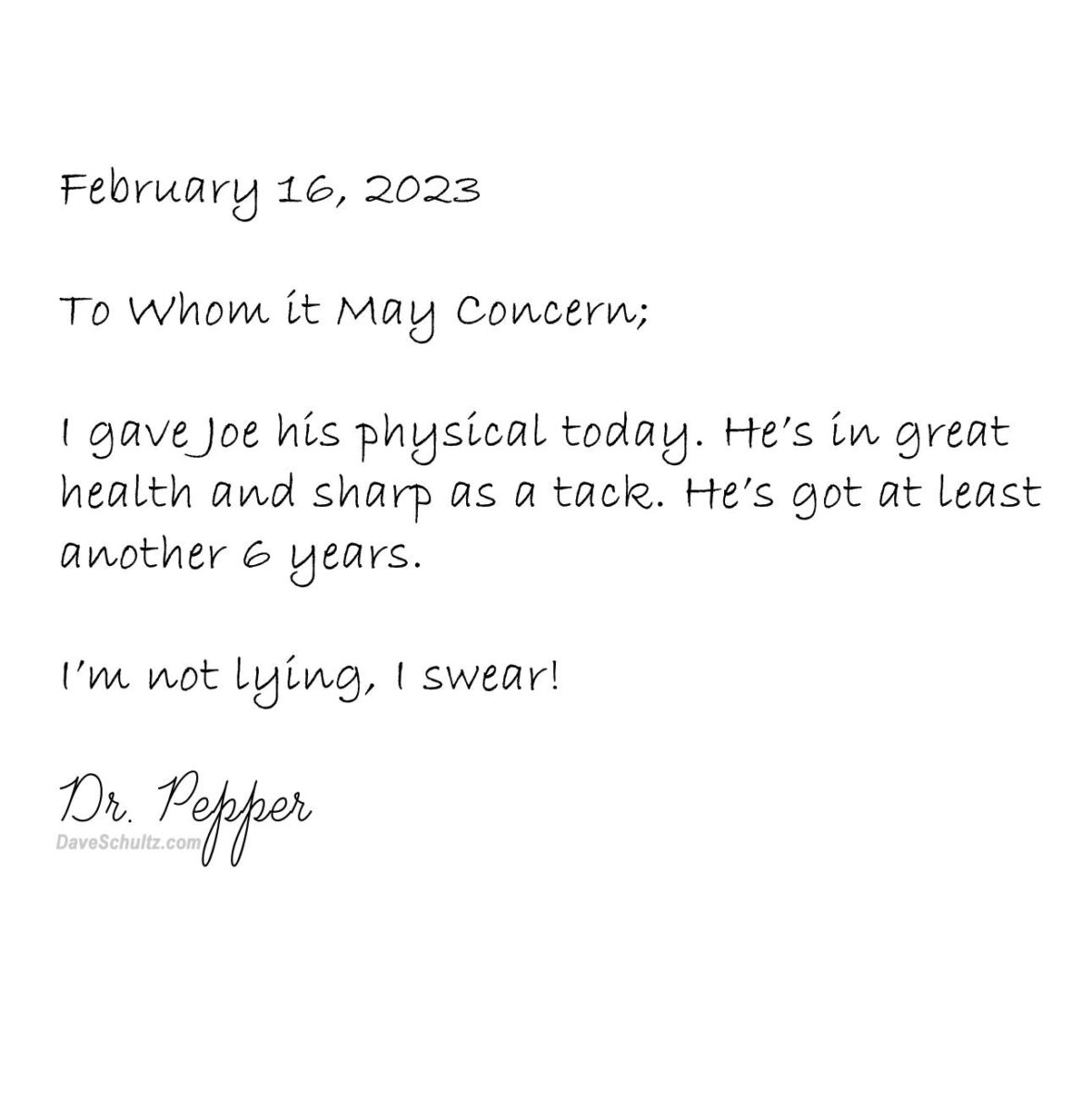 Biden’s Doctor’s Report